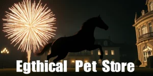 Fury about Pets Corner CEO's estate fireworks display.png AI generated image using Flux AI